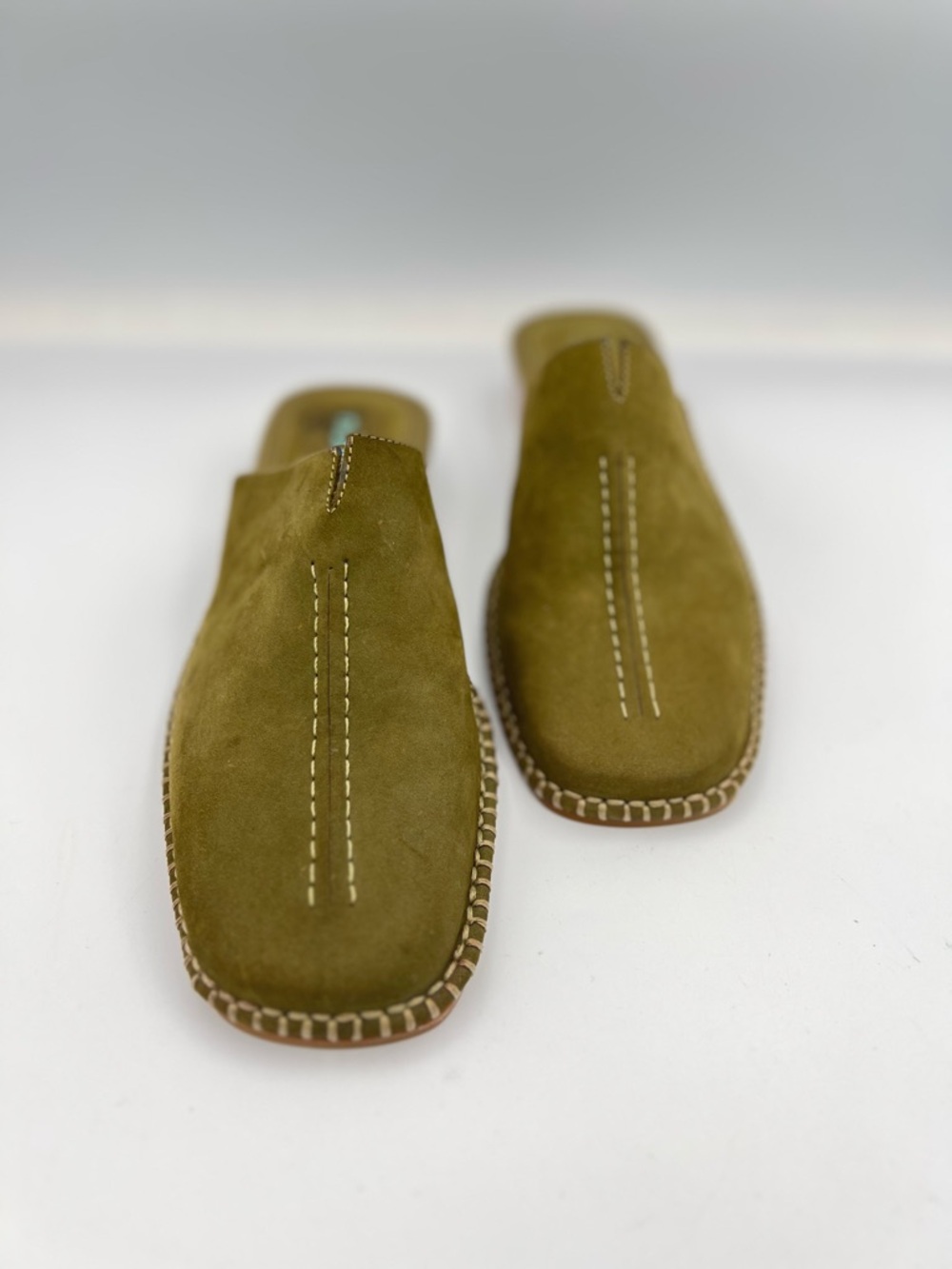 Nicole olive green mules